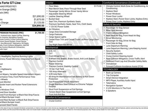 Used 2023 Kia Forte GT-Line w/ GT-Line Premium Package FWD image 26