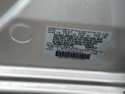 New 2025 Nissan Versa SR w/ Trunk Package image 23