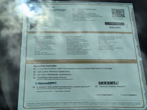 Certified 2020 Ford F150 Lariat w/ Equipment Group 502A Luxury AWD/4WD image 15
