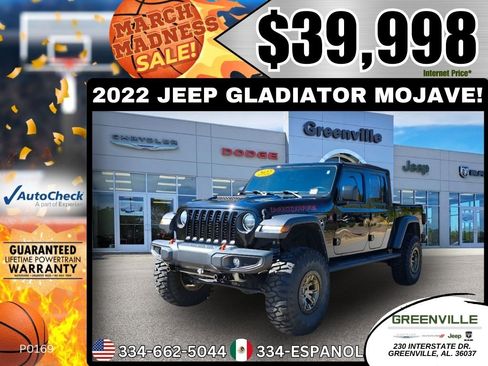 Used 2022 Jeep Gladiator Mojave w/ LED Lighting Group image 1