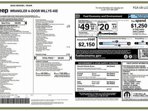 Certified 2025 Jeep Wrangler Willys 4xe image 4