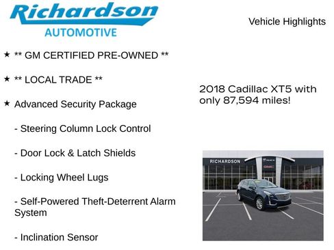 Used 2018 Cadillac XT5 Platinum w/ Driver Assist Package AWD/4WD image 10