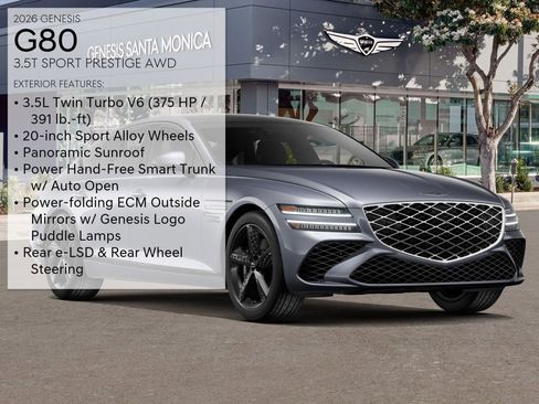 New 2026 Genesis G80 3.5T Sport Prestige image 3