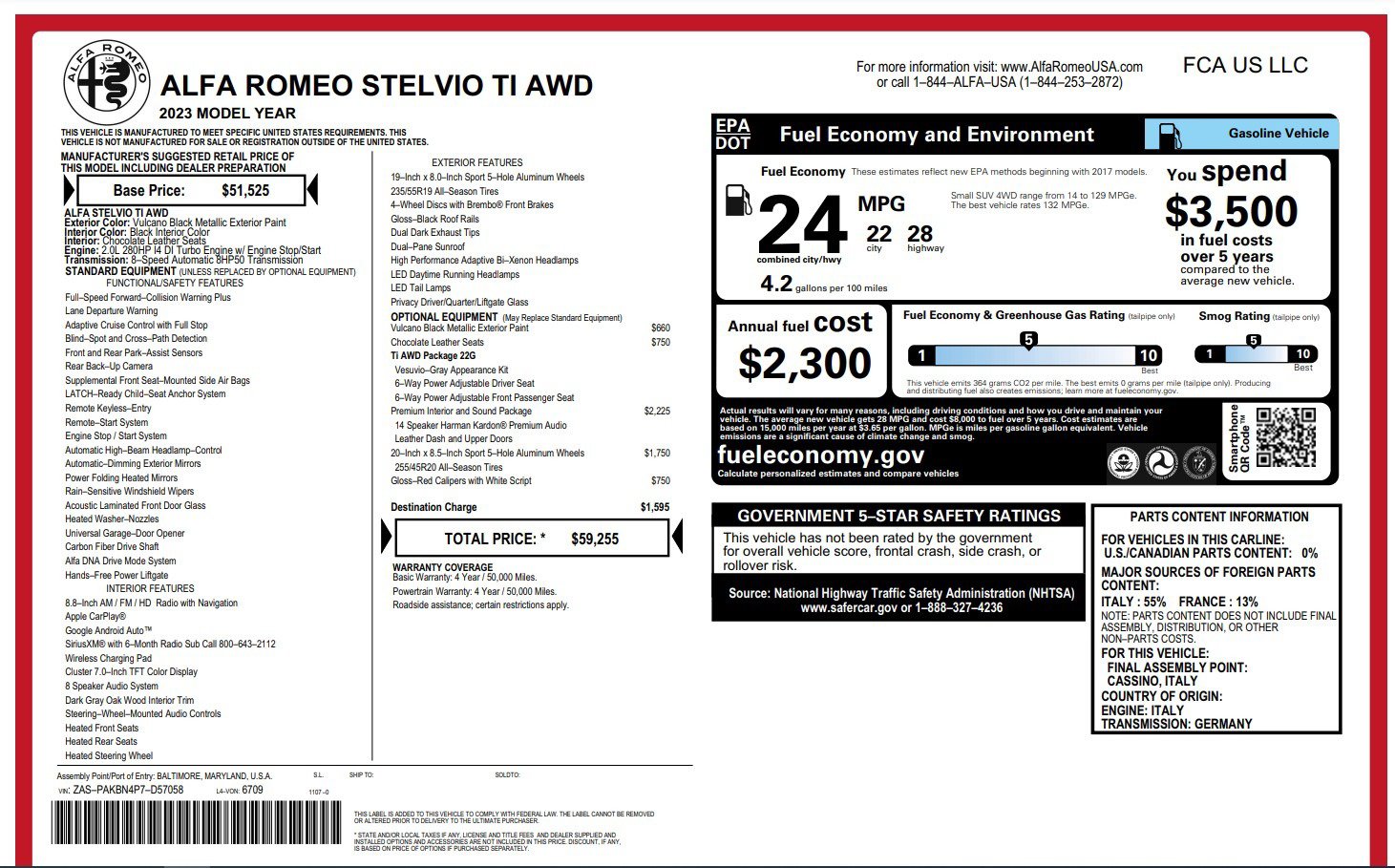 Used 2023 Alfa Romeo Stelvio Ti AWD/4WD image 25