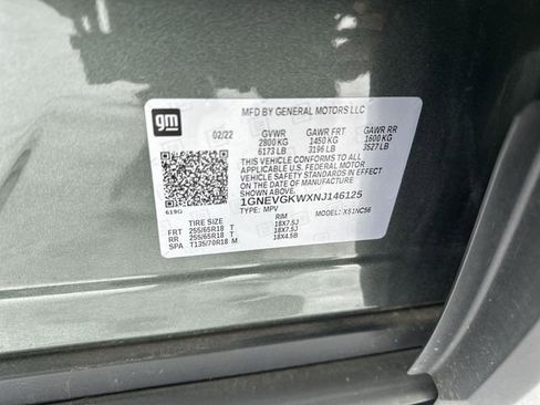 Certified 2022 Chevrolet Traverse LT w/ LPO, Floor Liner Package image 35