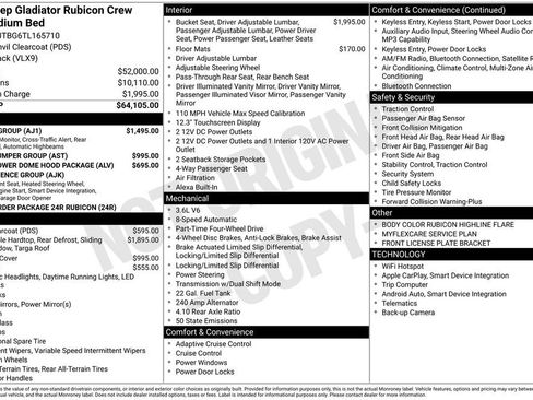 New 2026 Jeep Gladiator Rubicon w/ Safety Group AWD/4WD image 6