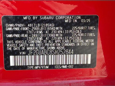 Certified 2025 Subaru Crosstrek 2.0i w/ Crosstrek Mirror Package image 39