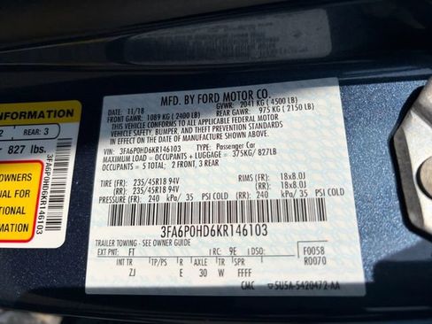 Used 2019 Ford Fusion SE w/ Equipment Group 151A FWD image 24