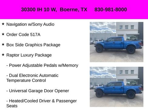 Used 2012 Ford F150 Raptor w/ Raptor Luxury Pkg image 10
