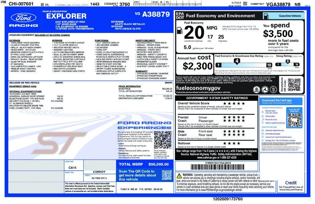New 2027 Ford Explorer ST RWD image 11