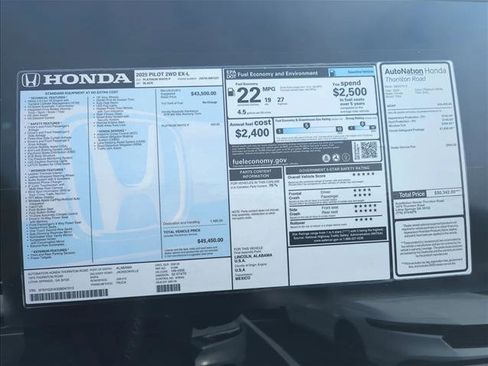 New 2025 Honda Pilot EX-L image 22