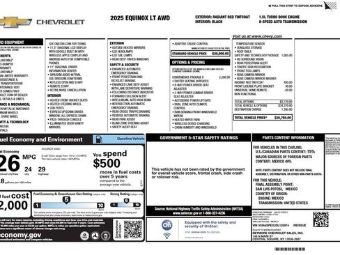 Used 2025 Chevrolet Equinox LT w/ Convenience Package II AWD/4WD image 3