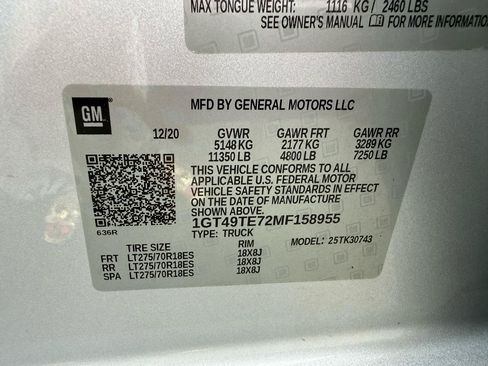 Used 2021 GMC Sierra 3500 SLE w/ SLE Convenience Package AWD/4WD image 48