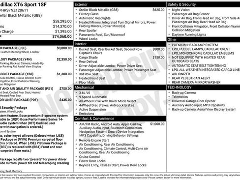 Used 2022 Cadillac XT6 Sport w/ Platinum Package AWD/4WD image 1
