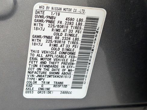 Certified 2019 Nissan Rogue SV w/ Premium Package image 39