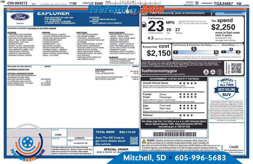 Used 2026 Ford Explorer ST-Line AWD/4WD image 4
