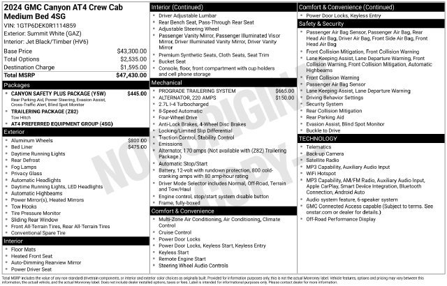 Used 2024 GMC Canyon AT4 w/ Canyon Safety Plus Package AWD/4WD image 23
