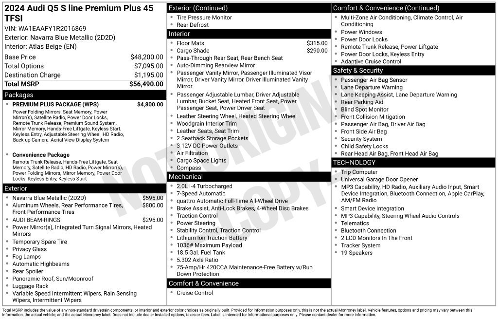 Certified 2024 Audi Q5 2.0T Premium Plus w/ Premium Plus Package AWD/4WD image 3