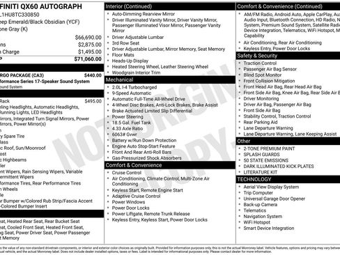 Used 2026 INFINITI QX60 Autograph w/ Dark Cargo Package image 36