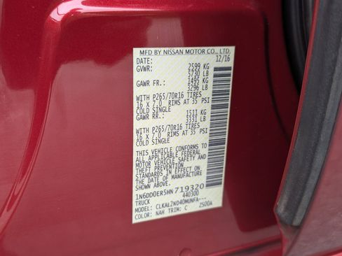 Used 2017 Nissan Frontier SV w/ SV Value Truck Package RWD image 34