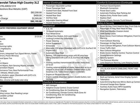 Used 2025 Chevrolet Tahoe High Country AWD/4WD image 9