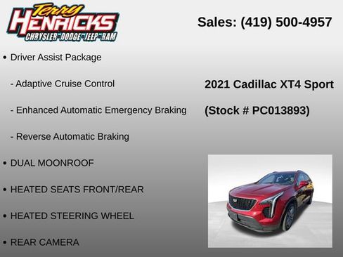 Used 2021 Cadillac XT4 Sport w/ Sun And Sound Package AWD/4WD image 12