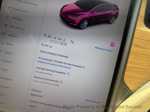 Used 2018 Tesla Model X 75D AWD/4WD image 3