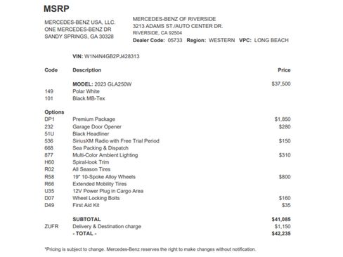 Certified 2023 Mercedes-Benz GLA 250 w/ Premium Package image 26