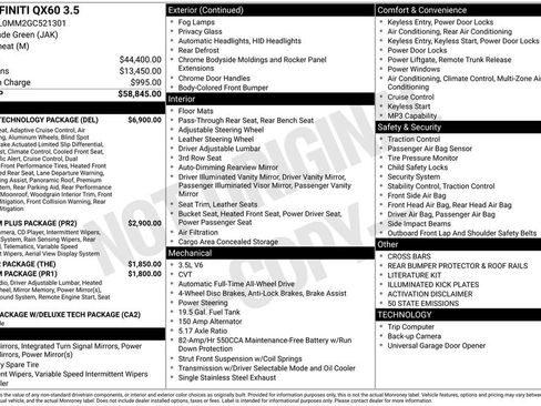 Used 2016 INFINITI QX60 Luxe w/ Deluxe Technology Package image 3