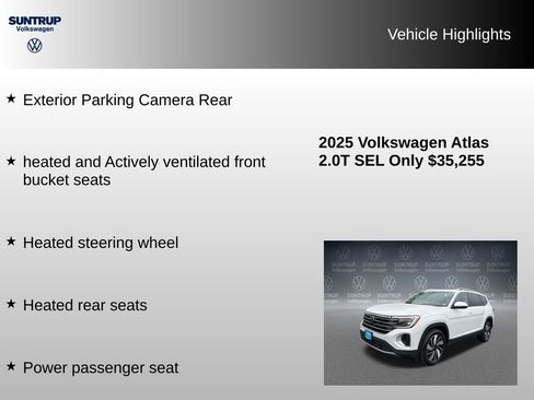 Used 2025 Volkswagen Atlas SEL AWD/4WD image 15