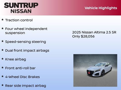 New 2025 Nissan Altima 2.5 SR w/ SR Premium Package image 16