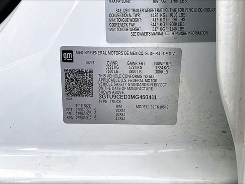 Used 2021 GMC Sierra 1500 Elevation w/ X31 Off-Road Package AWD/4WD image 34