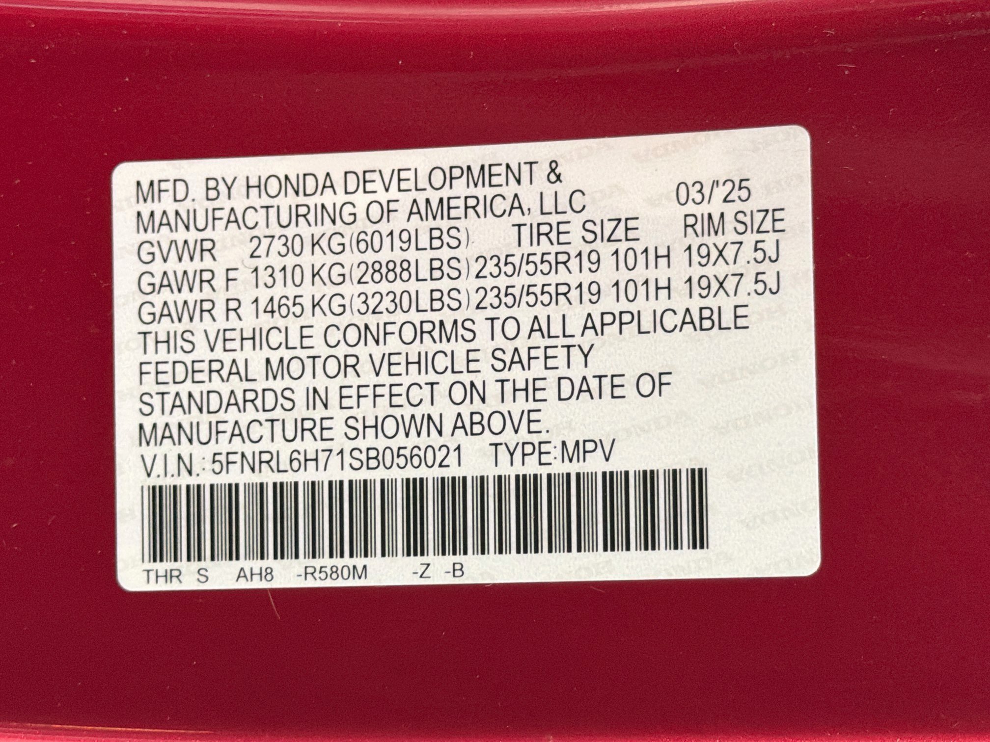 Used 2025 Honda Odyssey Sport-L image 12