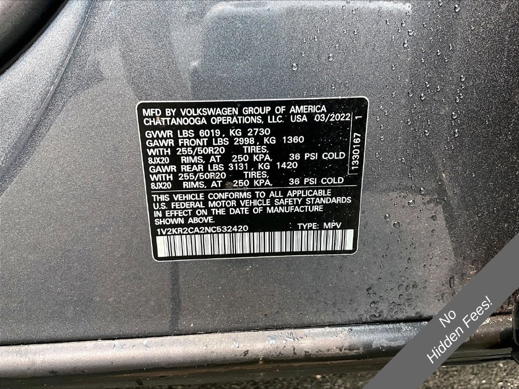 Used 2022 Volkswagen Atlas SE AWD/4WD image 29