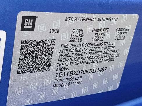 Certified 2019 Chevrolet Corvette Stingray Coupe w/ Battery Protection Package image 34