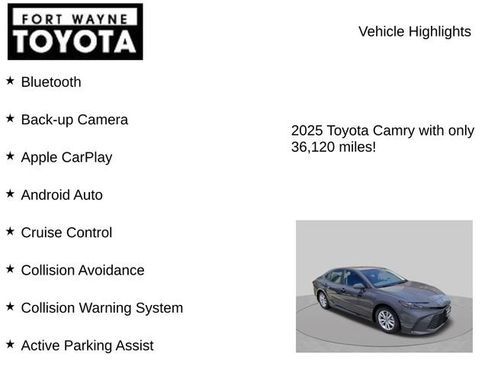 Used 2025 Toyota Camry LE FWD image 7