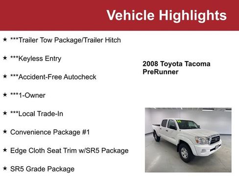 Used 2008 Toyota Tacoma PreRunner RWD image 2