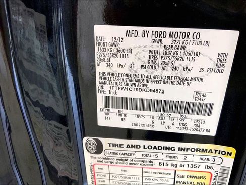 Used 2013 Ford F150 Lariat w/ Luxury Equipment Group RWD image 8