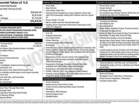 Used 2016 Chevrolet Tahoe LS w/ Max Trailering Package AWD/4WD image 14