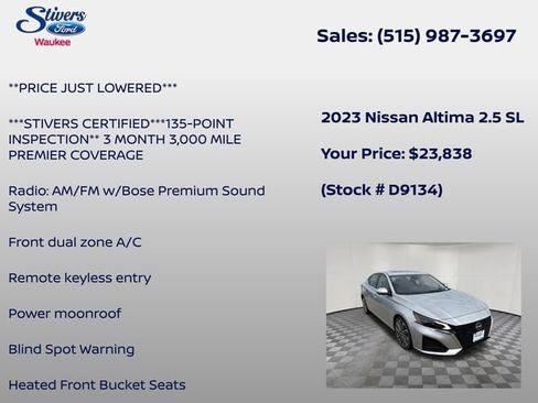 Used 2023 Nissan Altima 2.5 SL FWD image 8