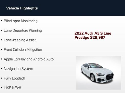 Used 2022 Audi A5 2.0T Prestige AWD/4WD image 4