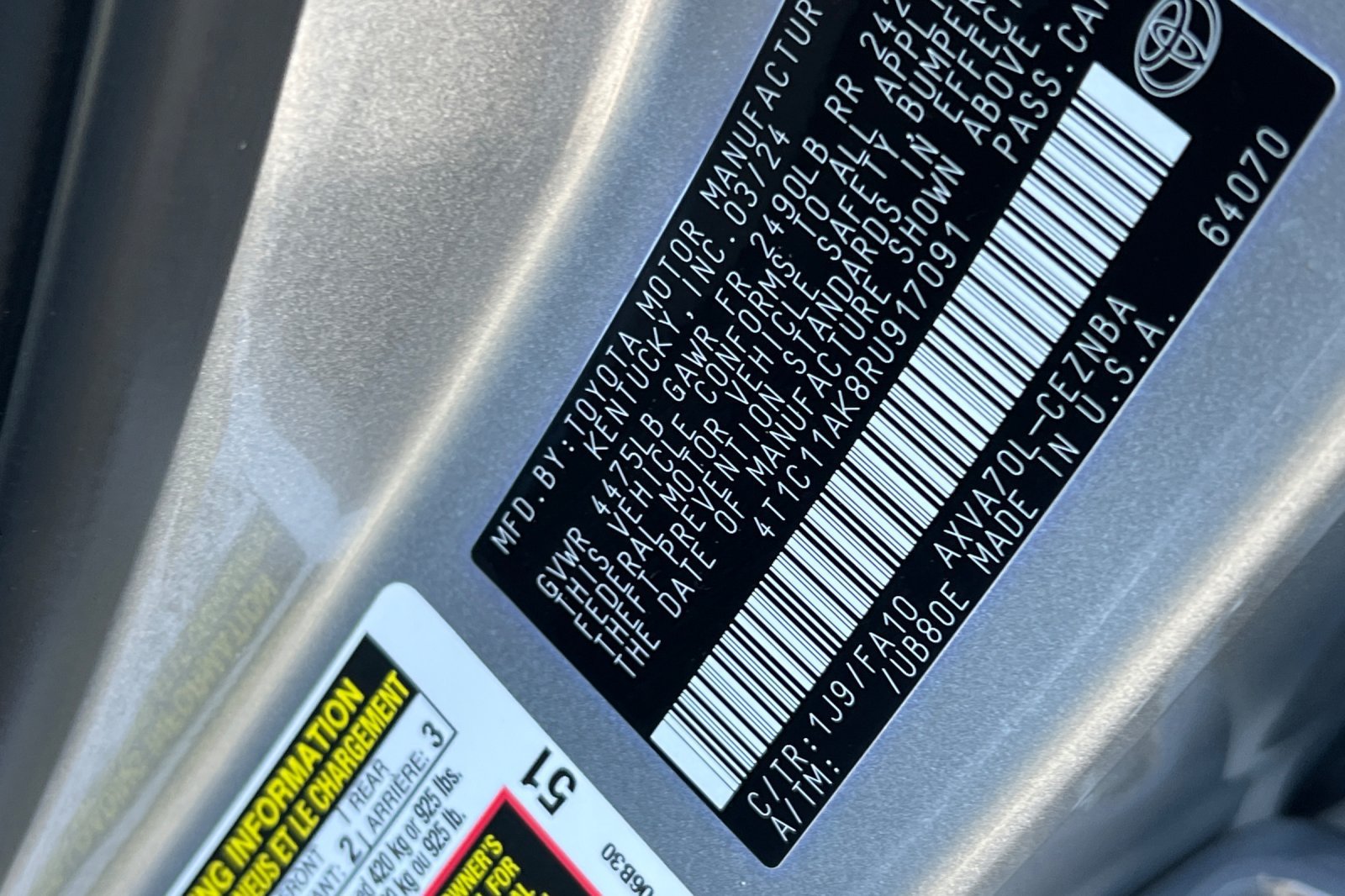 Certified 2024 Toyota Camry LE FWD image 26