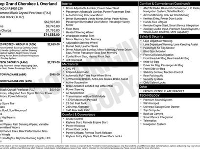 Used 2024 Jeep Grand Cherokee L Overland w/ Advanced Protech Group III
