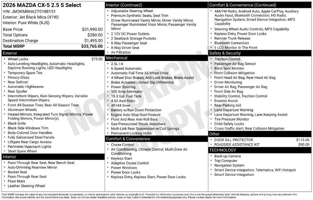 New 2026 MAZDA CX-5 Select AWD/4WD image 7