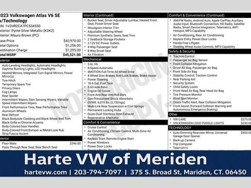 Certified 2023 Volkswagen Atlas SE AWD/4WD image 1