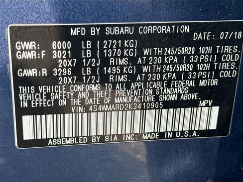 Used 2019 Subaru Ascent Touring w/ Popular Package #2 image 44