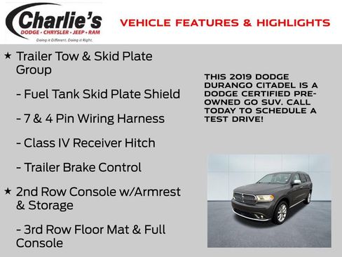Certified 2019 Dodge Durango Citadel w/ Technology Group image 20