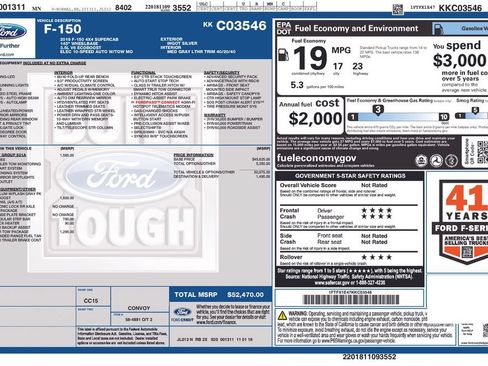 Used 2019 Ford F150 Lariat w/ Equipment Group 501A Mid AWD/4WD image 39
