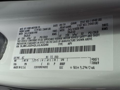 Certified 2020 Lincoln Corsair Reserve w/ Equipment Group 202A image 30