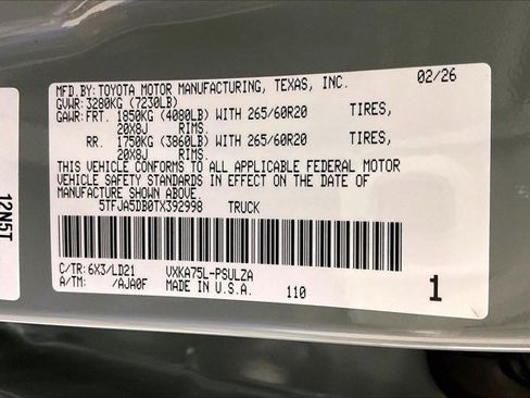 New 2026 Toyota Tundra Limited image 13